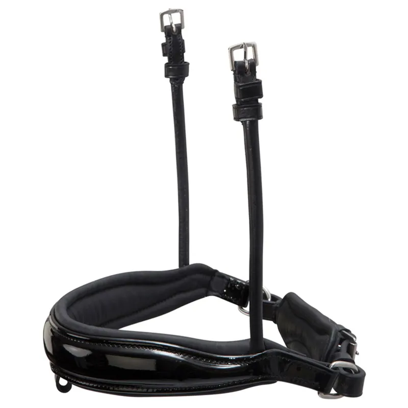 Schockemohle Malibu Noseband - Patent Black/Silver