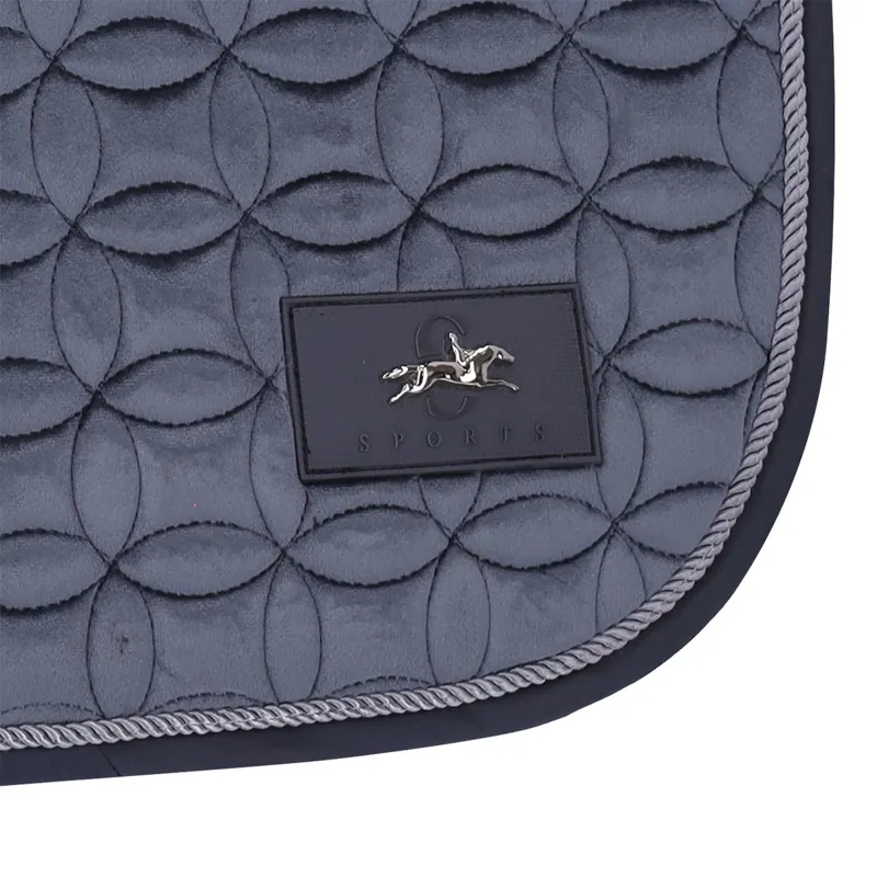Schockemohle Velvet Balance Jump Saddle Pad - Slate Gray-1