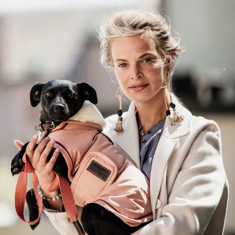 Kentucky Waterproof 160g Dog Coat - Coral-2