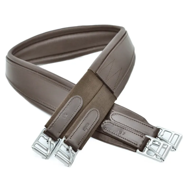 Dever Classic Deluxe Atherstone Girth with Elastic Both Ends - Brown
