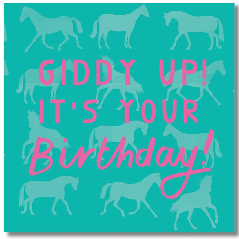 Gubblecote Greeting Card - Giddy Up