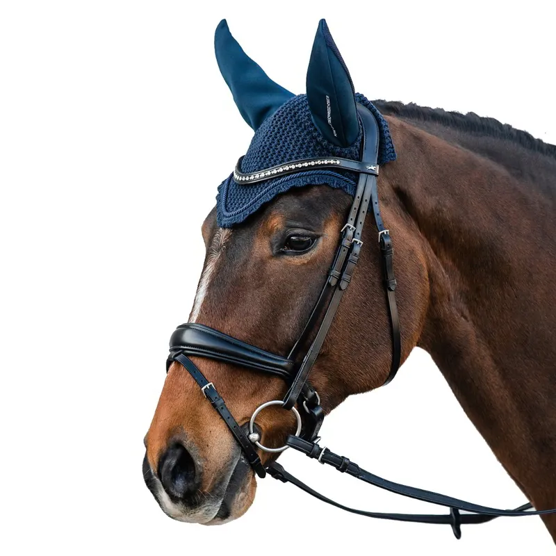 Schockemohle Air Silent Soundless Ear Bonnet - Navy-2