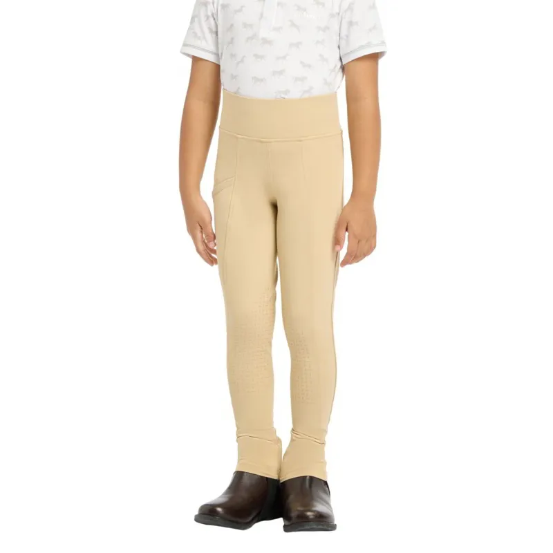 LeMieux Mini Pull-On Full Grip Junior Riding Tights - Beige