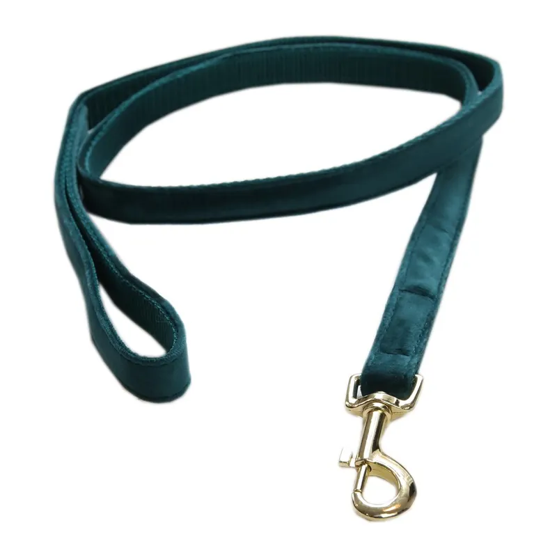 Kentucky Velvet Dog Leash - Emerald-2