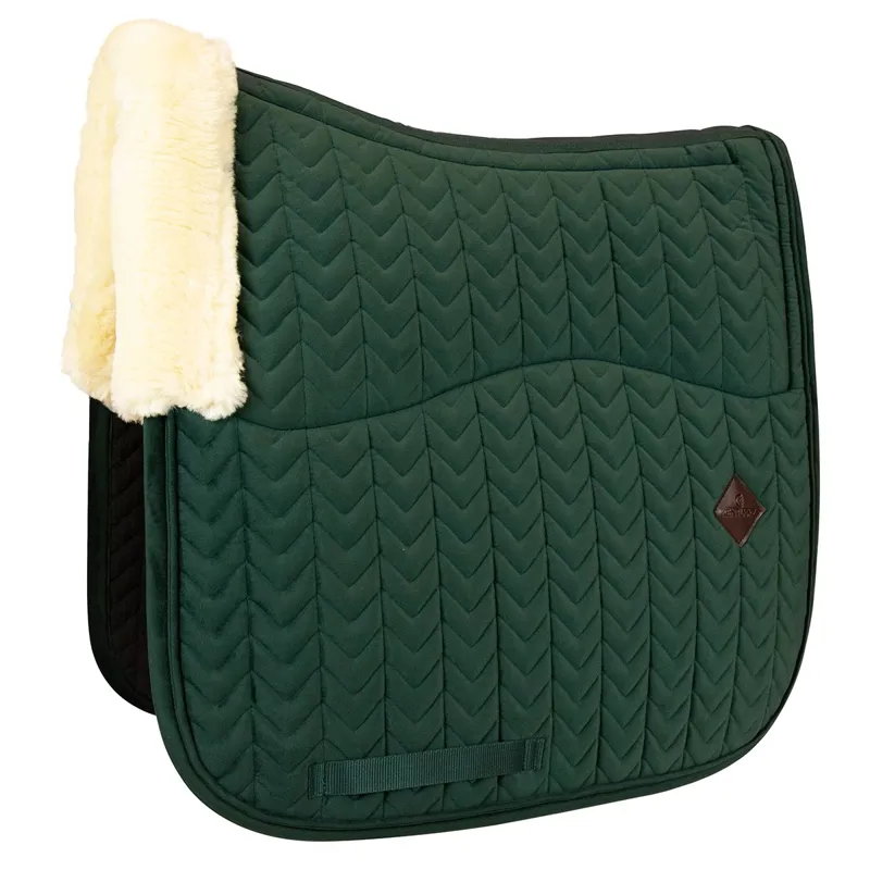 Kentucky Skin Friendly Velvet Dressage Saddle Pad - Pine Green
