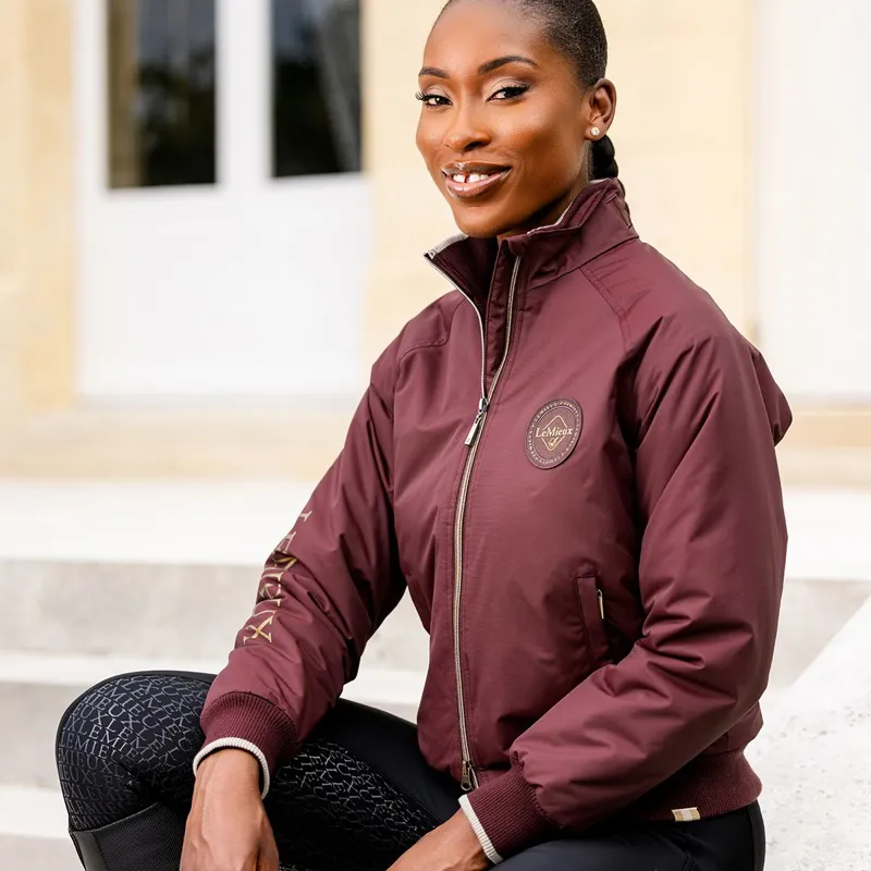 LeMieux Elite Womens Crew Jacket - Burgundy-5