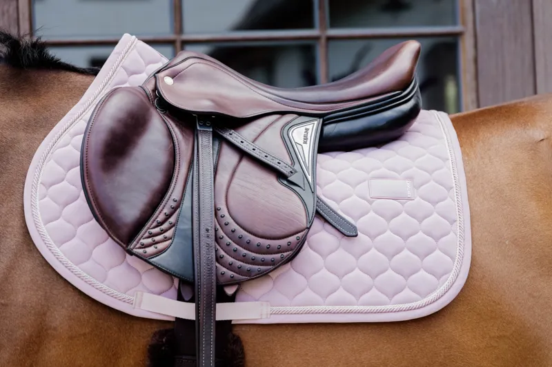 Kentucky Rubber Logo Onion Quilt Show Jumping Saddle Pad - Light Pink-1