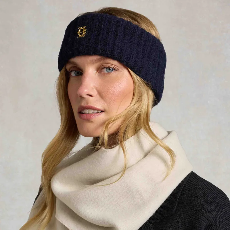 Holland Cooper Womens Knitted Headband - Navy-1