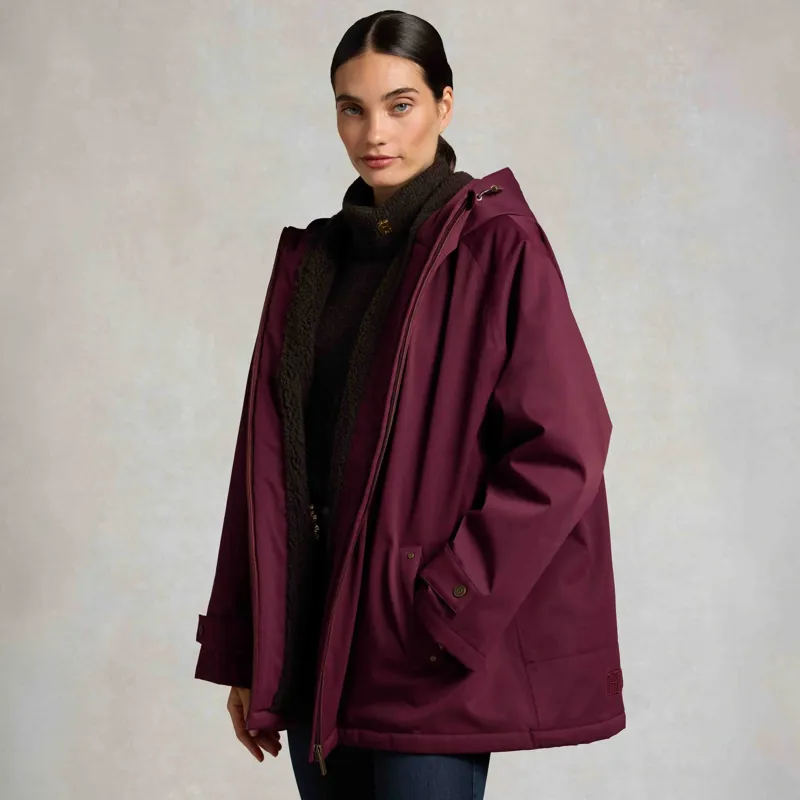 Holland Cooper One Size Waterproof Women's Jacket - Mulberry-4