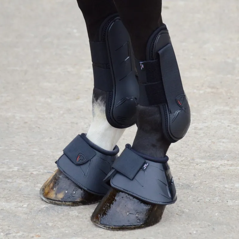 Hy Equestrian Armor Guard Pro Reaction Bell Boots - Black-3