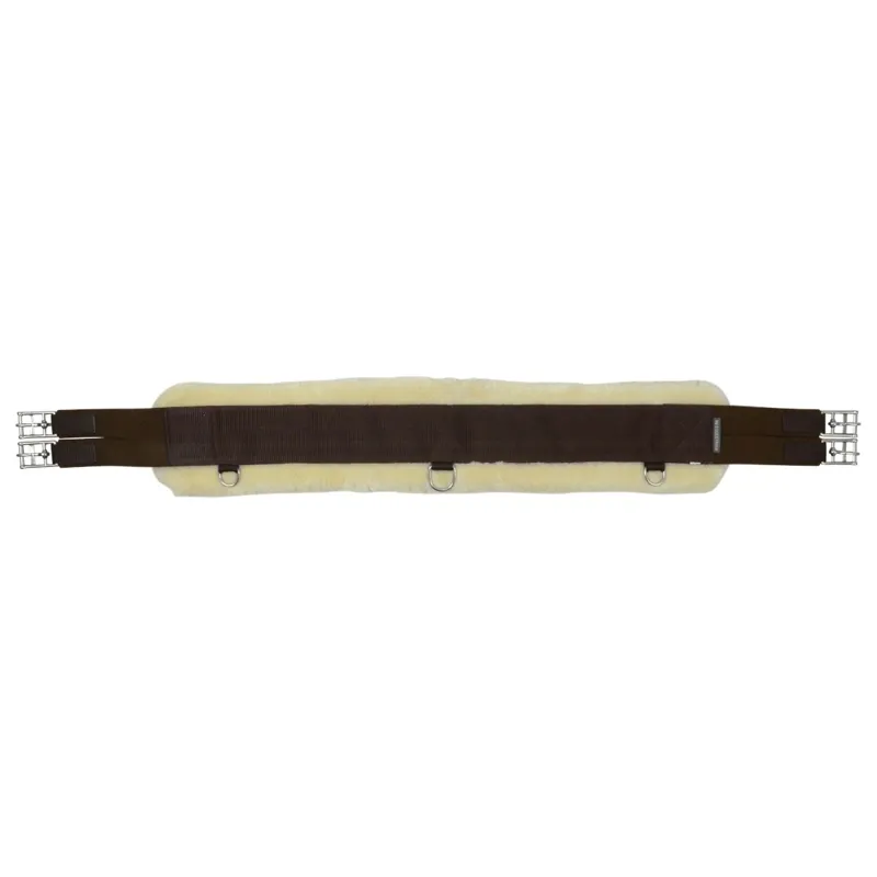 Hy Equestrian Detachable Faux Fur Elastic Girth - Brown/Natural