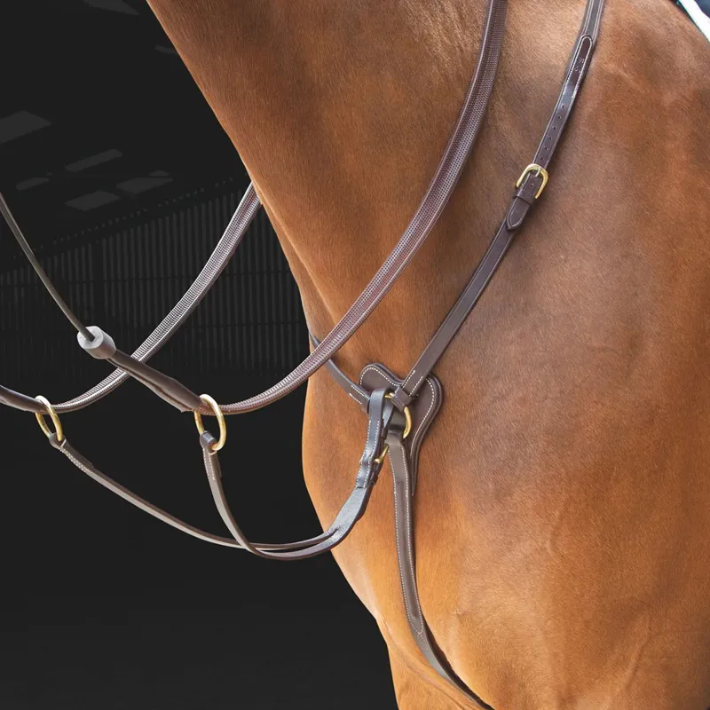 Shires Salisbury Three Point Breastplate - Australian Nut-1