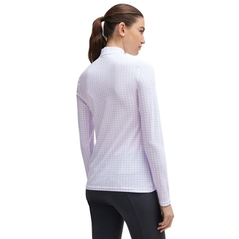 BOSS Equestrian Rachel Ladies Training Shirt - Houndstooth Chalk Violet-1