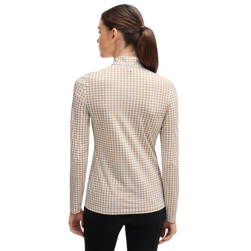 BOSS Equestrian Rachel Women's Training Shirt - Houndstooth Camel-1