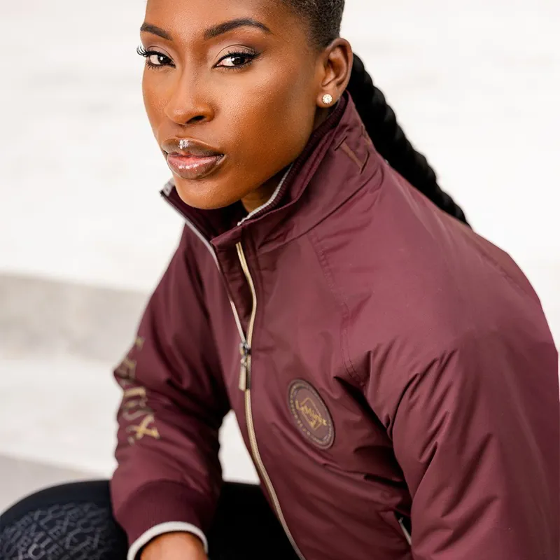LeMieux Elite Womens Crew Jacket - Burgundy-3