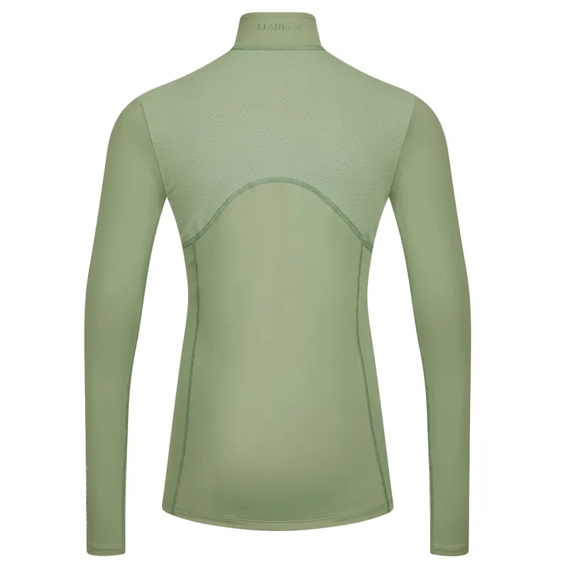 LeMieux Youth Rider Mia Mesh Long Sleeve Base Layer - Thyme-5