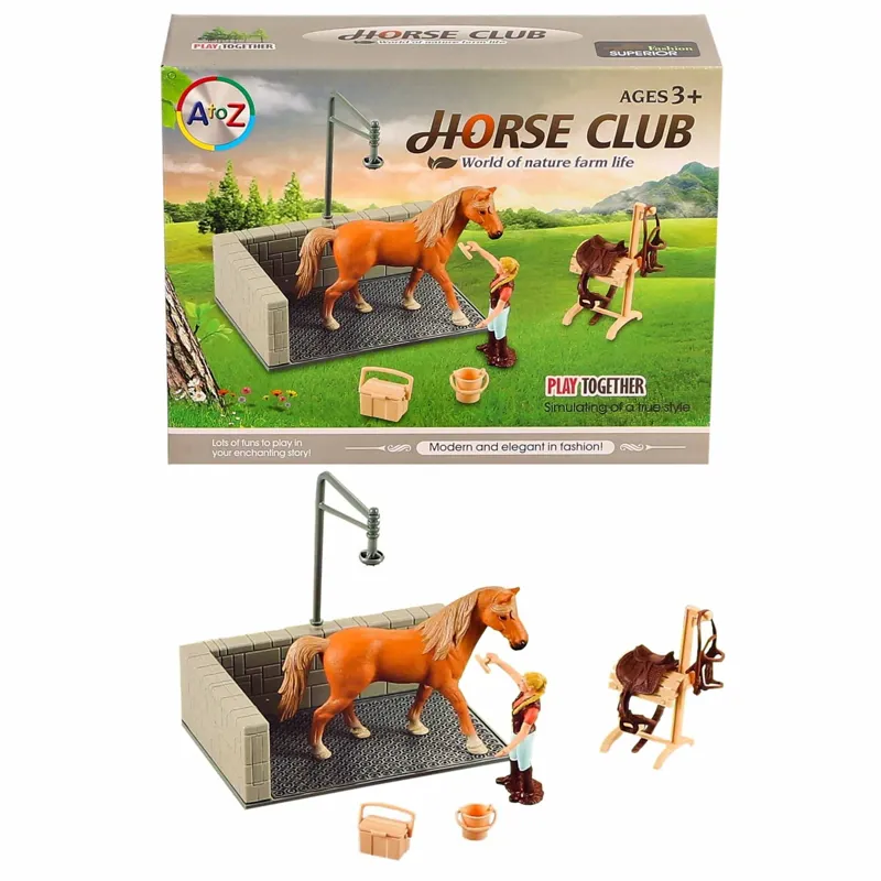 Platinum Agencies Horse Wash Scene Toy Play Set - Pally