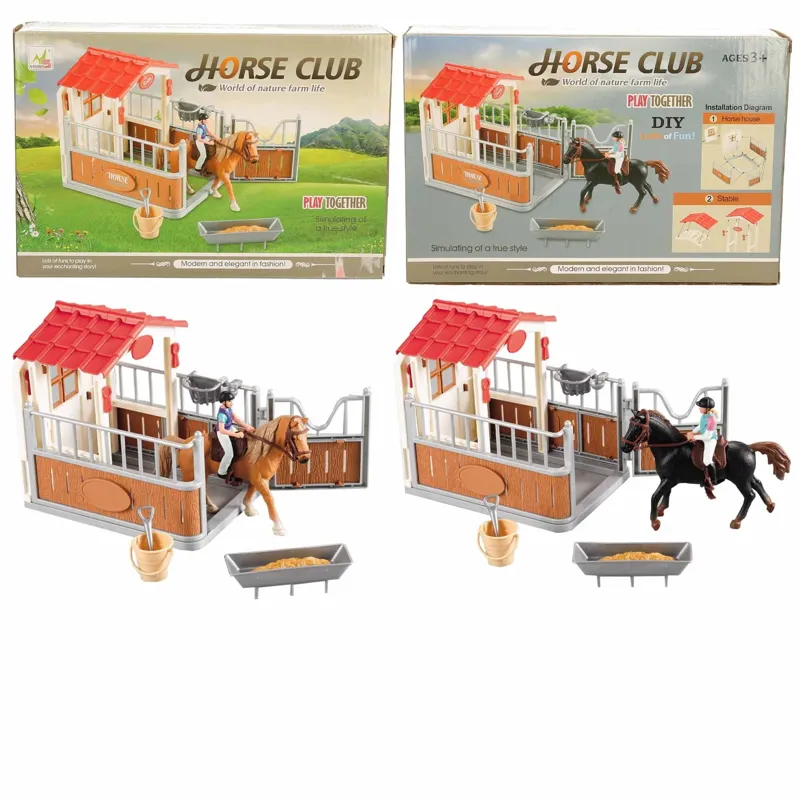 Platinum Agencies Horse Stall Scene Toy Set - Chestnut-1