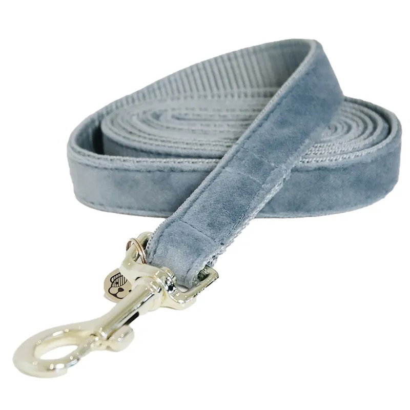 Kentucky Velvet Dog Leash - Light Blue-1