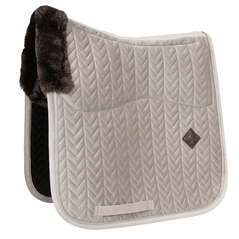 Kentucky Skin Friendly Velvet Dressage Saddle Pad - Beige