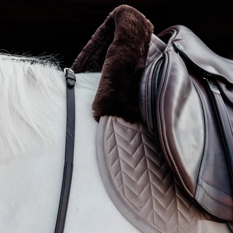 Kentucky Skin Friendly Velvet Jumping Saddle Pad - Beige-4