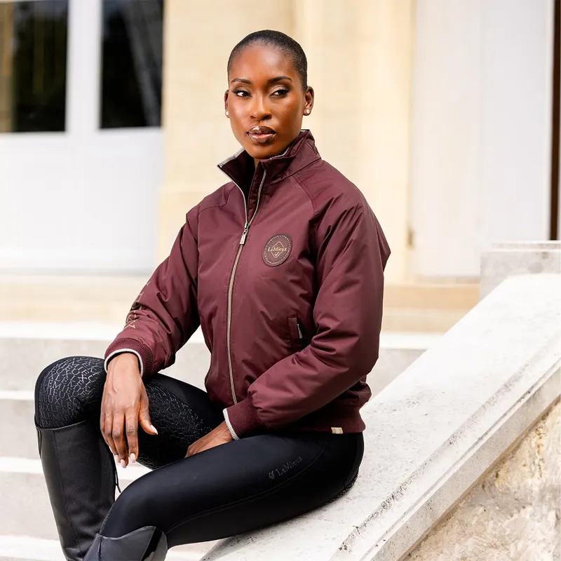 LeMieux Elite Womens Crew Jacket - Burgundy-1