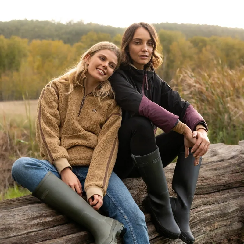 LeMieux Avery Women's Quarter Zip Teddy Fleece - Caramel Pre-Order-3