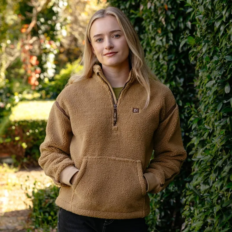 LeMieux Avery Women's Quarter Zip Teddy Fleece - Caramel Pre-Order
