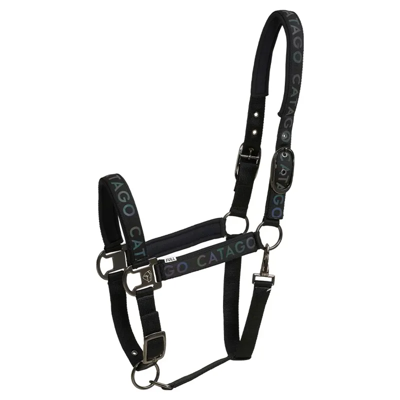 Catago Alea Reflective Logo Halter - Black