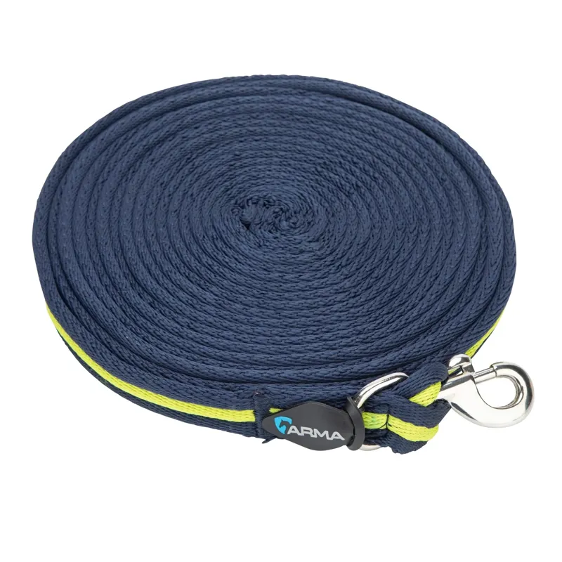 Arma Cushion Web Lunge Line - Navy/Lime