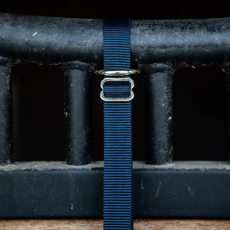 Kentucky Nylon Adjustable Clip and Ring Strap - Navy-2