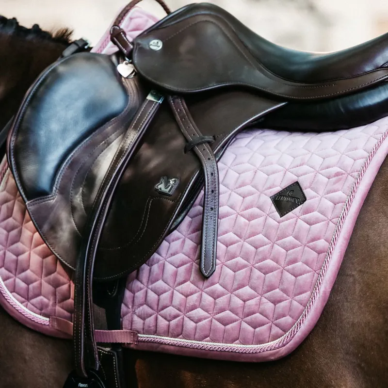 Kentucky Velvet Jumping Saddle Pad - Old Rose-3