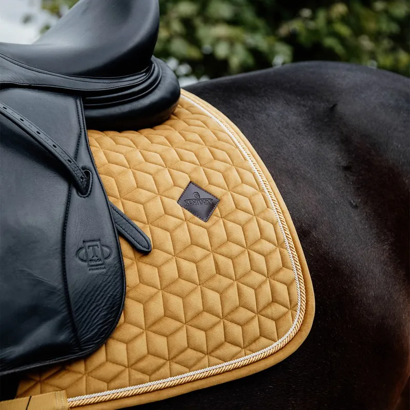 Kentucky Velvet Dressage Saddle Pad - Mustard-4