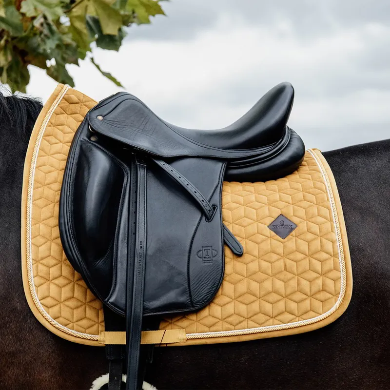Kentucky Velvet Dressage Saddle Pad - Mustard-1
