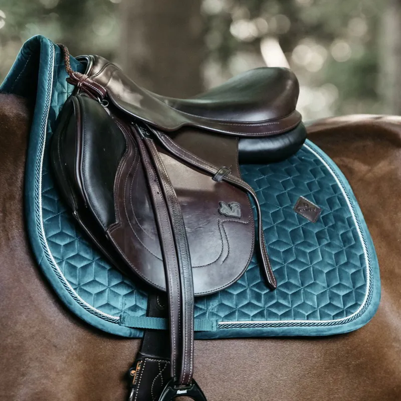 Kentucky Velvet Jumping Saddle Pad - Emerald-1