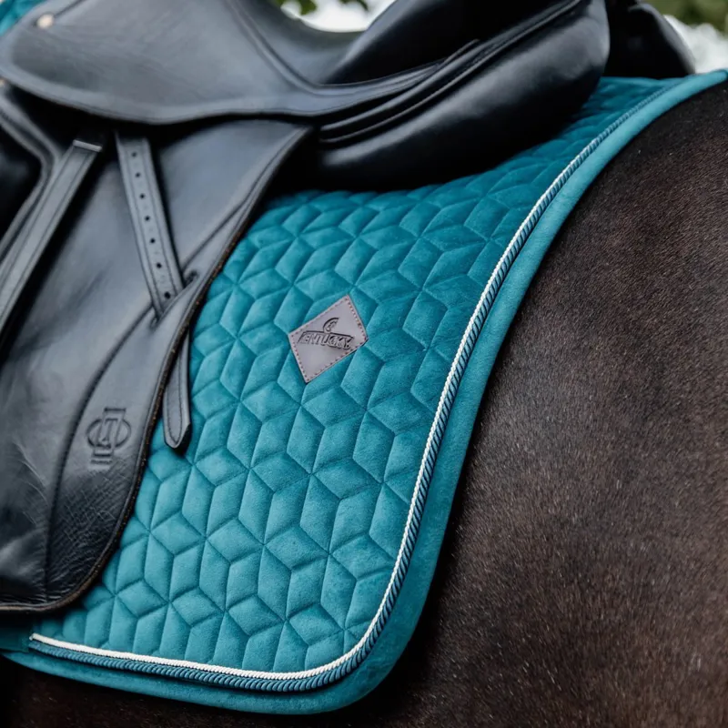 Kentucky Velvet Dressage Saddle Pad - Emerald-3