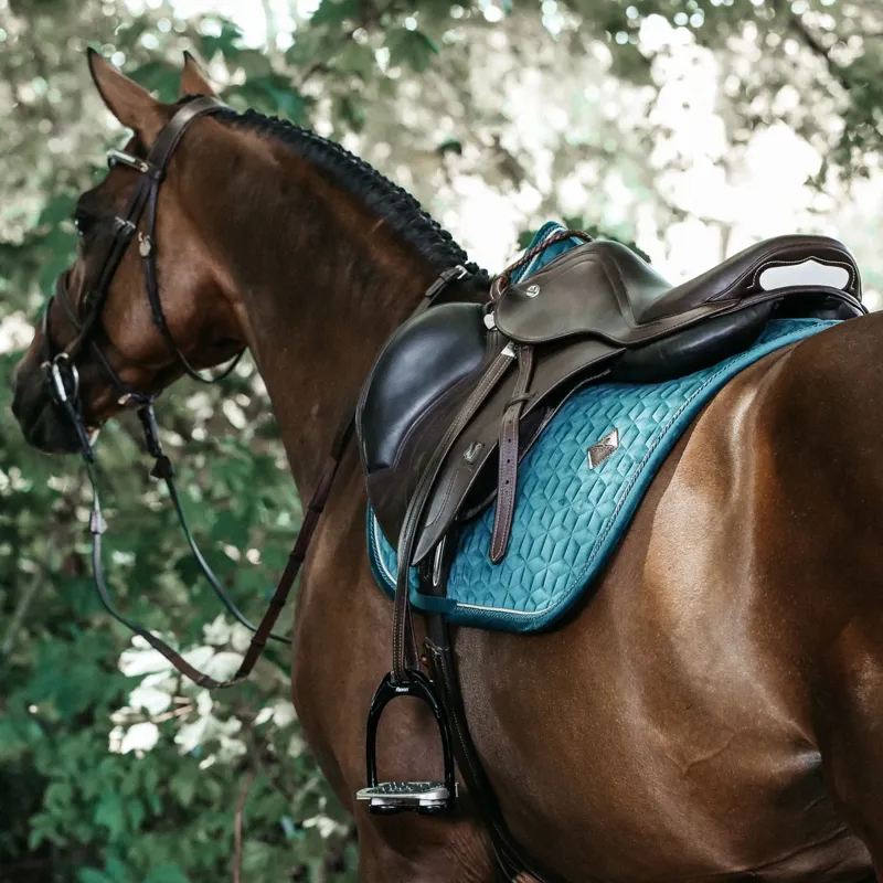 Kentucky Velvet Jumping Saddle Pad - Emerald-2