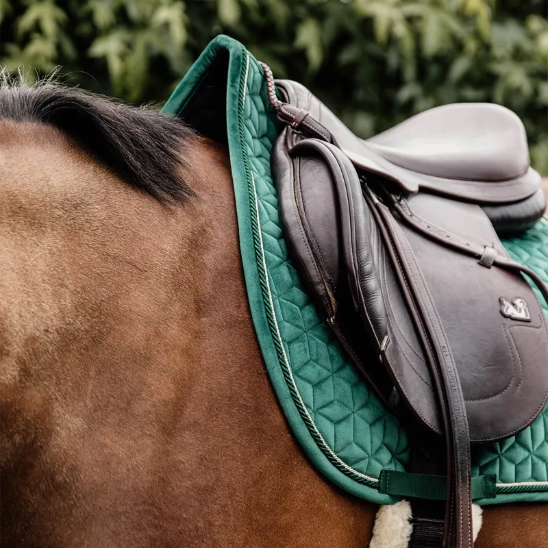 Kentucky Velvet Jumping Saddle Pad - Dark Green-3