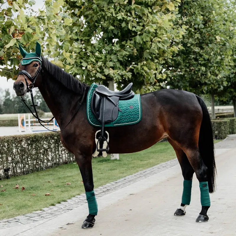 Kentucky Velvet Dressage Saddle Pad - Dark Green-2