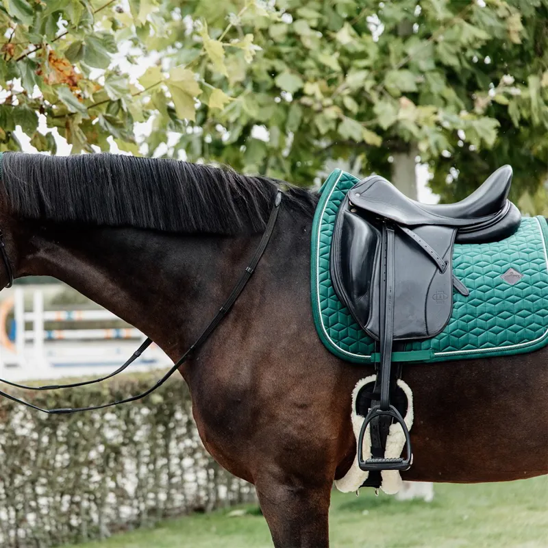 Kentucky Velvet Dressage Saddle Pad - Dark Green-3