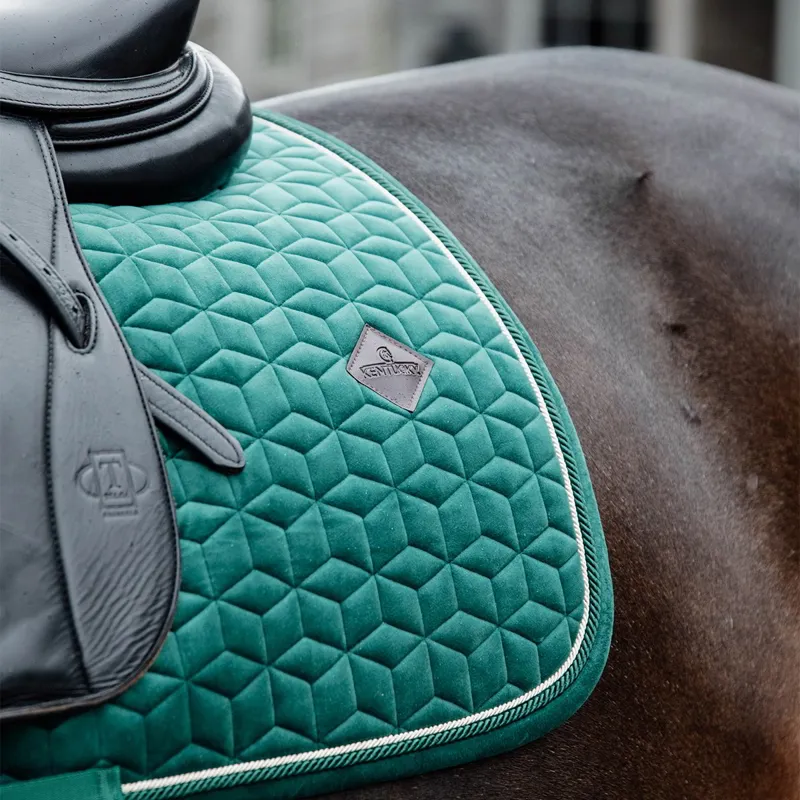 Kentucky Velvet Dressage Saddle Pad - Dark Green-4