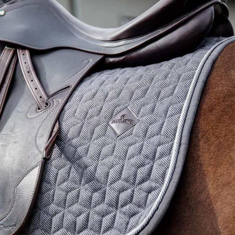 Kentucky Wool Dressage Saddle Pad - Grey-5