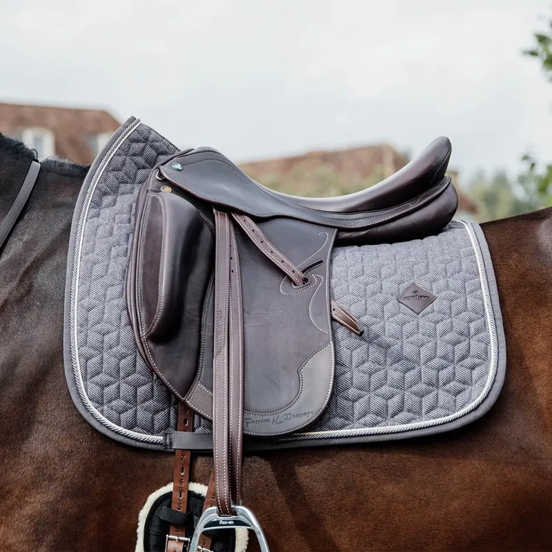 Kentucky Wool Dressage Saddle Pad - Grey-1
