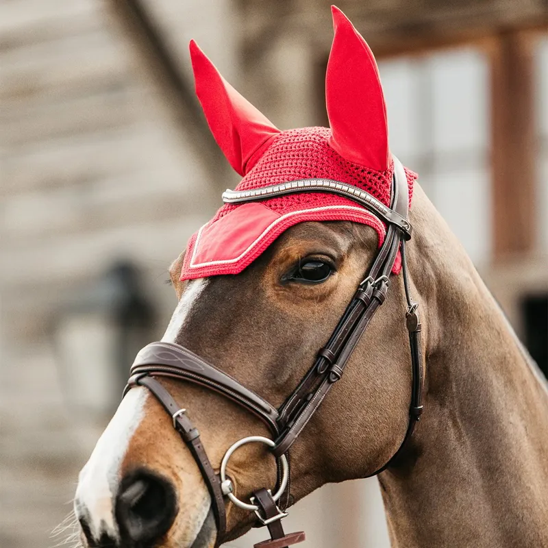 Kentucky Wellington Velvet Fly Bonnet - Red-1