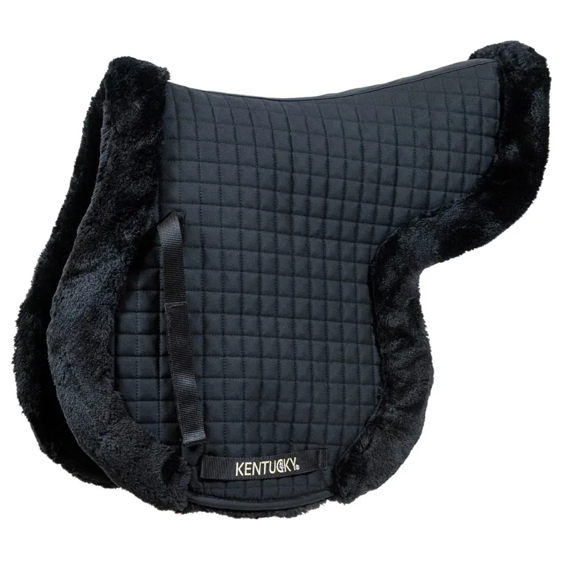 Kentucky Hunter Vegan Sheepskin Jumping Saddle Pad - Black