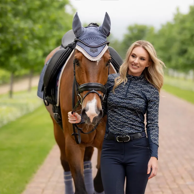 LeMieux Loire Fly Bonnet - Jay Blue-5