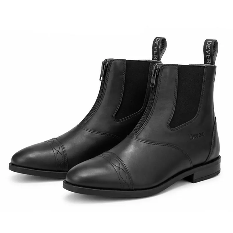 Dever Santiago Adult Unisex Zip Paddock Boots - Black-1
