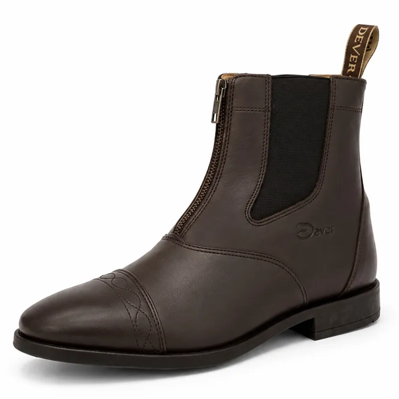 Dever Santiago Adult Unisex Zip Paddock Boots - Dark Brown