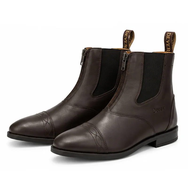 Dever Santiago Adult Unisex Zip Paddock Boots - Dark Brown-1