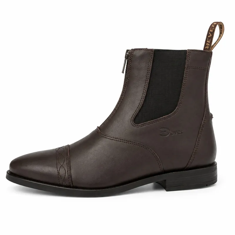 Dever Santiago Adult Unisex Zip Paddock Boots - Dark Brown-2